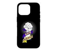 Custodia per iPhone 16 Pro Save Ukraine - Stop Russia - Stop alla guerra in Ucraina