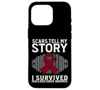 Custodia per iPhone 16 Pro Scars Tell My Story Head and Neck Cancer Awareness Survivor