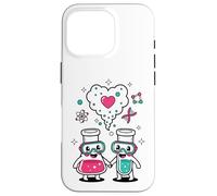 Custodia per iPhone 16 Pro Science Love Vibes Chemistry Lab Carino San Valentino