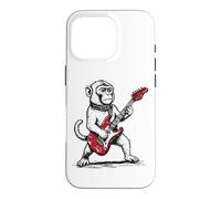 Custodia per iPhone 16 Pro Scimmia rock, scimmietta divertente che suona la chitarra