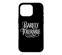 Custodia per iPhone 16 Pro Scritta bianca decorata a malapena tollerabile Jane Austen