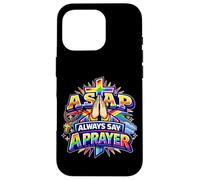 Custodia per iPhone 16 Pro Sempre dire una preghiera arcobaleno croce cristiana fede