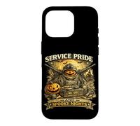Custodia per iPhone 16 Pro Service Pride Spooky Nights, veterani militari, Halloween