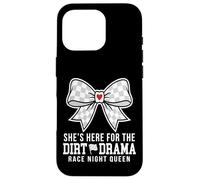 Custodia per iPhone 16 Pro She's Here For The Dirt Drama Race Night Queen