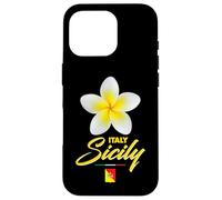 Custodia per iPhone 16 Pro Sicily Italy Tropical Flower Yellow Frangipani Aesthetic Art