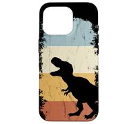 Custodia per iPhone 16 Pro Silhouette retrò del dinosauro T-Rex
