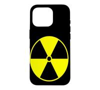 Custodia per iPhone 16 Pro Simbolo di pericolo di radiazioni scienza nucleare avviso grafico