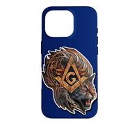 Custodia per iPhone 16 Pro Simbolo massonico con "una potente tigre", massone S&C
