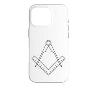 Custodia per iPhone 16 Pro Simbolo massonico massonico bussola quadrata massoneria occulta