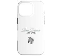 Custodia per iPhone 16 Pro Simpatica zebra per la consapevolezza delle malattie rare per donne, uomini, bambini