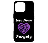 Custodia per iPhone 16 Pro Simple purple quote alzheimer's love never forgets