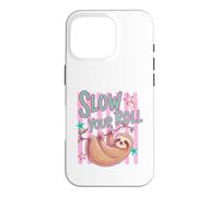 Custodia per iPhone 16 Pro Slow Your Roll Bradipo Appeso Rilassante Animale