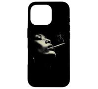 Custodia per iPhone 16 Pro Smoky Jazz Man Minimal Face Portrait Estetica