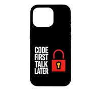 Custodia per iPhone 16 Pro Software Developer Code First Talk Later