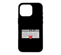 Custodia per iPhone 16 Pro Software Developer Programmer Debugging Is My Cardio