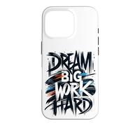 Custodia per iPhone 16 Pro Sogno Grande Lavoro Hard Graffiti Street Tipografia