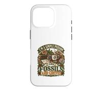 Custodia per iPhone 16 Pro Sono una persona semplice Mi piacciono i fossili e il caffè Fossili divertenti