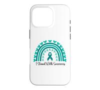 Custodia per iPhone 16 Pro Sostengo i sopravvissuti alla consapevolezza delle aggressioni sessuali Boho Rainbow