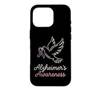 Custodia per iPhone 16 Pro Sostenitore della consapevolezza dell'Alzheimer Badante per la salute del cervello