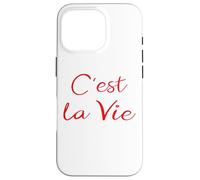 Custodia per iPhone 16 Pro Souvenir C'est La Vie Francese, Amante della Cultura Francese
