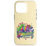 Custodia per iPhone 16 Pro Souvenir retrò anni '80 Arcobaleno Armadillo Cowboy Dallas Texas