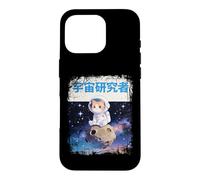 Custodia per iPhone 16 Pro Space Explorer Gatto giapponese in tuta spaziale su asteroide