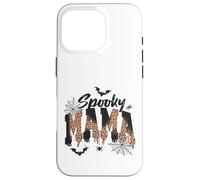 Custodia per iPhone 16 Pro Spooky Mama Leopard Print Ghost Halloween Design