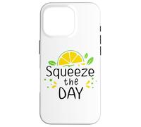 Custodia per iPhone 16 Pro Squeeze the Day Sign,Lemon Decor When Life Gives You Lemons
