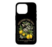 Custodia per iPhone 16 Pro Squeeze The Day Vintage Lemon Bee Botanico Summer Fruit
