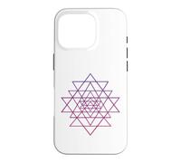 Custodia per iPhone 16 Pro Sri Yantra Tantra Indù Fiore della Vita