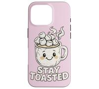 Custodia per iPhone 16 Pro Stay Toasted Cute Hot Chocolate Marshmallow Tazza Cozy W
