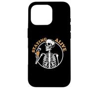 Custodia per iPhone 16 Pro Staying Alive Skeleton Drink Coffee Baristas Coffee Lover