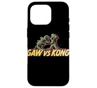 Custodia per iPhone 16 Pro Stencil Mash Geek tra King Kong Skull Island e Gaw MonsterVerse