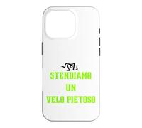 Custodia per iPhone 16 Pro Stendiamo un Velo Pietoso Frase Ironica Regalo