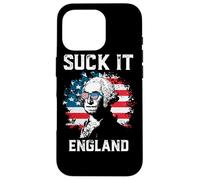 Custodia per iPhone 16 Pro Suck It England American Flag Funny 4th of July Patriotic