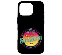 Custodia per iPhone 16 Pro Sumatra Indonesia retrò tramonto vintage souvenir
