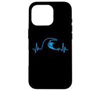 Custodia per iPhone 16 Pro Surfer Heartbeat Surfing Heart Pulse - Tavola da surf Big Wave Fun