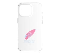 Custodia per iPhone 16 Pro Surf's Up - Tavola da surf disegnata a mano, colore: Rosa