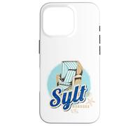 Custodia per iPhone 16 Pro Sylt Mare del Nord Germania Isola Sedia spiaggia Souvenir