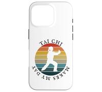 Custodia per iPhone 16 Pro Tai Chi rende il mio giorno, donne retrò vintage anni '80 Yin Yang