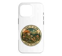 Custodia per iPhone 16 Pro Take It Slow Under The Stars Bradipo Fungo Camping