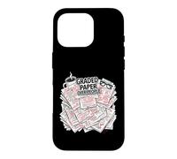 Custodia per iPhone 16 Pro Teacher Introvert Graded Paper Over People