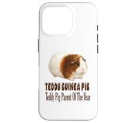 Custodia per iPhone 16 Pro Teddy Guinea Pig Genitore dell'anno, grazioso design Cavy