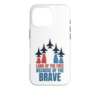 Custodia per iPhone 16 Pro Terra dei liberi a causa dei coraggiosi