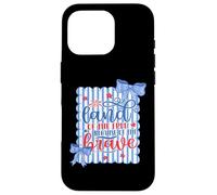 Custodia per iPhone 16 Pro Terra dei liberi a causa dei coraggiosi 4 luglio