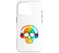 Custodia per iPhone 16 Pro Teschio DJ disc Jockey