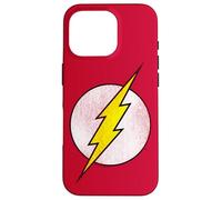Custodia per iPhone 16 Pro The Flash Logo Distressed White & Yellow