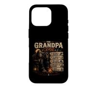Custodia per iPhone 16 Pro The Grandpa Code Funny Bigfoot Camping Humor Citazione