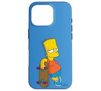 Custodia per iPhone 16 Pro The Simpsons Bart Simpson Blu Cielo