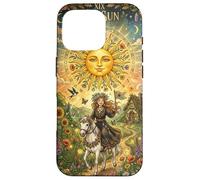 Custodia per iPhone 16 Pro The Sun Tarot Card Celestial Maiden Horse